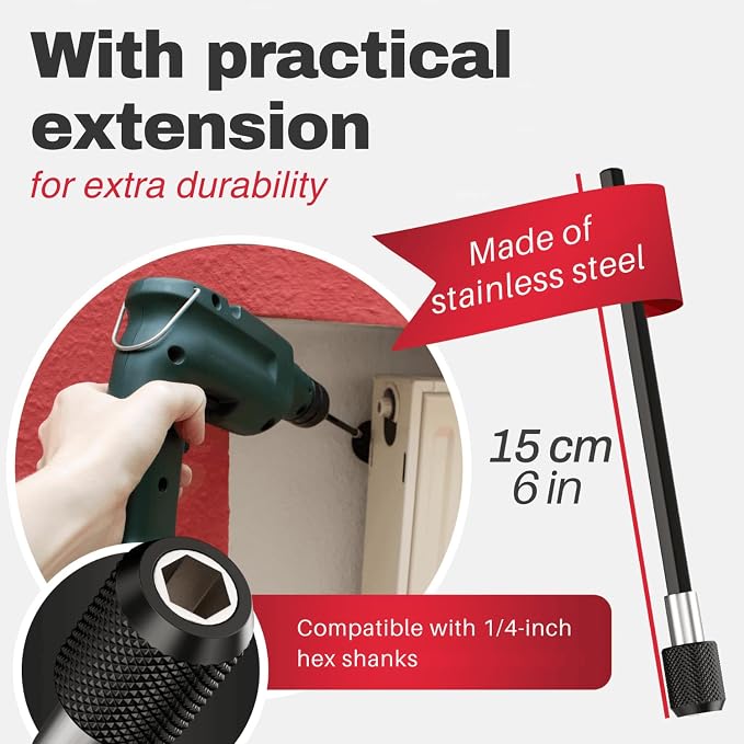 Drill Brush Attachments for Cleaning [Set of 6] Universally Cleans Cars, Rims, Upholstery, Tiles, and More I Brush Drill Attachment for Cleaning I Drill Brush for Car Detailing (Red-White-Black)