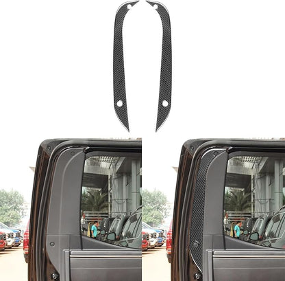 NVCNX Real Premium Carbon Fiber for Toyota Tundra 2022-2026 2023 2024 2025 Truck Pickup Car Rear Door Panel Strip Cover Interior Trim Accessories Thick Overlay Sticker Decal 2PCs not for Extended Cab