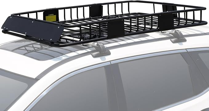 Leader Accessories Roof Rack Cargo Basket with 150LB Capacity Car Top Luggage Carrier 64"x 39"x 4" Fit for SUV Truck Cars