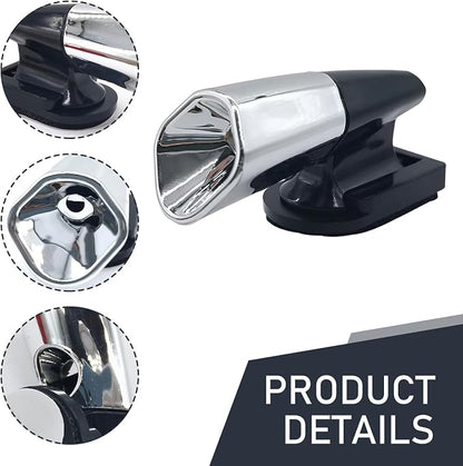 4 PCS Automotive Wind Powered Deer Warning Devices, 0.8" x 2.1" x 1.2" ABS Deer Whistles Warning Devices, Ultrasonic Animal Alarms Accessories, Universal for Most Cars (Silver)
