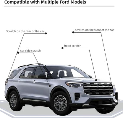Space White Metallic(A3) Car Paint Touch Up Pen Compatible with Ford,2-In-1 Color Accurate Touch Up Car Scratch Repair Paint Exact Match Ford Series Automotive Scratch Remover for Nicks&Chips Repair