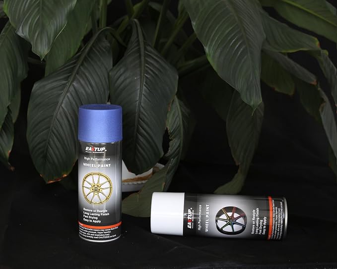 EASTUP Premium Metallic Flash Dark Blue Acrylic Enamel Wheel Paint - Brilliant Finish, High Durability, Fade-resistant, Quick Drying Rim Coating Spray Paint.