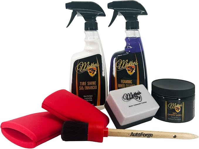 McKee's 37 Ceramic Wheel Cleaning and Sealant (High-Temp Brake Dust Repellent) Kit, Wheel Clean/Seal kit (sio2 Ceramic Series) (MKCS-Wheel)