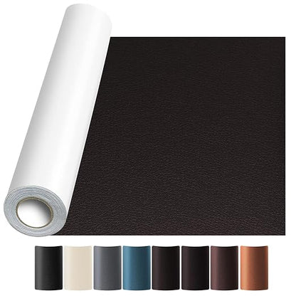 JuCheng Leather Repair Kit -Leather Repair Patch Self-Adhesive Waterproof Patch & Glue for Furniture, Car Seats, Sofa, Couch, Vinyl - Instant Fix for Tears & Scratches (Coffee, 17X79 inch)