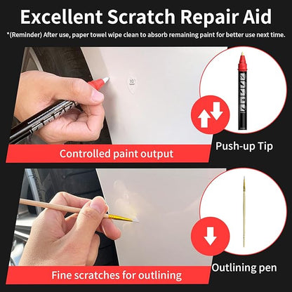 Carhoo C1X Sunset Orange Touch Up Paint Suitable For BMW, Genuine Custom Color Car Touch Up Paint, With Pen Tip & Fine Brush