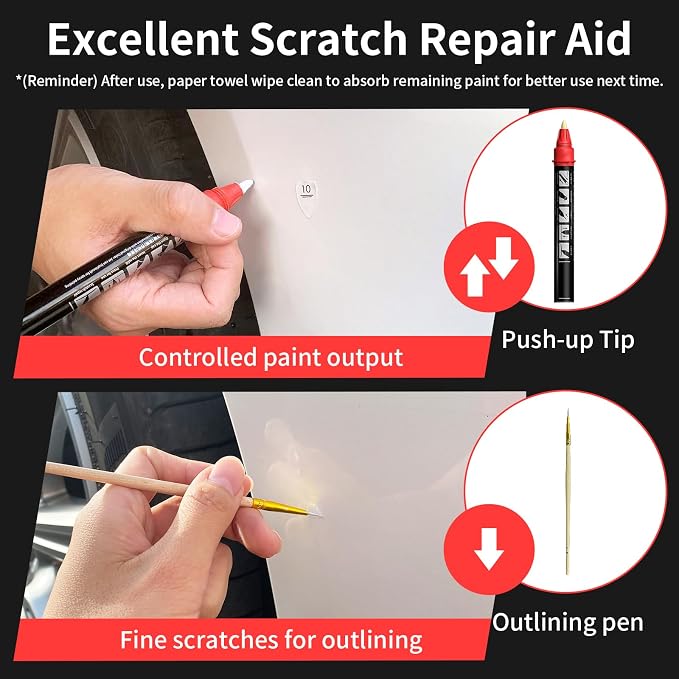 Carhoo C67/WC67 Space Silver Metallic Touch Up Paint Suitable For BMW, Genuine Custom Color Car Touch Up Paint, With Pen Tip & Fine Brush