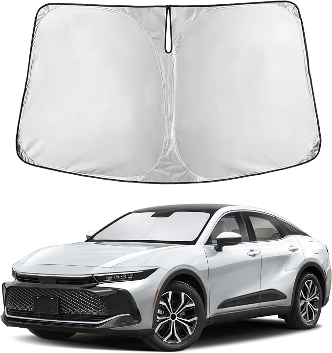 EcoNour Windshield Sunshade Compatible for Toyota Crown 2023-2024 2025 2026, Sun Visor for Front Windshield & Window Sun Shade Cover, UV Heat Blocker & Protector, Car Accessories