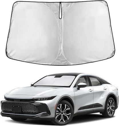 EcoNour Windshield Sunshade Compatible for Toyota Crown 2023-2024 2025 2026, Sun Visor for Front Windshield & Window Sun Shade Cover, UV Heat Blocker & Protector, Car Accessories