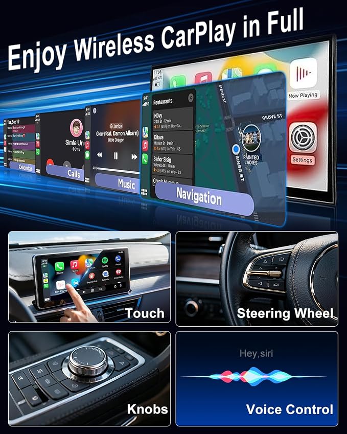 𝟐𝟎𝟐𝟓 𝐔𝐩𝐠𝐫𝐚𝐝𝐞𝐝 Wireless CarPlay Adapter for Apple iPhone iOS 10+,USB/USB C Mini Design for Convert Wired to Wireless Car Play Adapter,Plug and Play Stable No Latency from iPhone to Screen