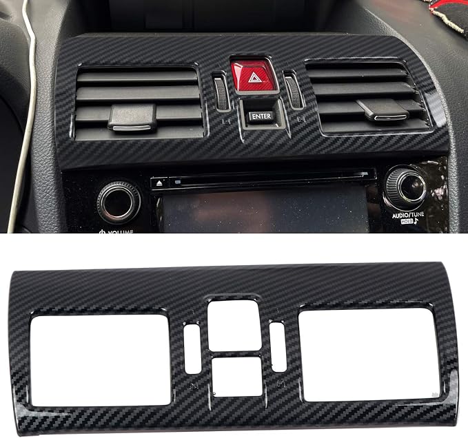HIGH FLYING Car Interior Accessories Center Console AC Air Vent ABS Carbon Fiber Grain 1pc for Subaru WRX STI 2016-2021, XV Crosstrek 13-17 (Not Fit 2015 WRX)