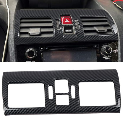 HIGH FLYING Car Interior Accessories Center Console AC Air Vent ABS Carbon Fiber Grain 1pc for Subaru WRX STI 2016-2021, XV Crosstrek 13-17 (Not Fit 2015 WRX)
