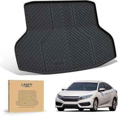 LASFIT Trunk Mat for Honda Civic Sedan 2016-2021, All Weather TPE Custom Fit Trunk Liner Trunk Tray Cargo Mat Cargo Liner Cargo Tray (Not for Hatchback/Coupe)