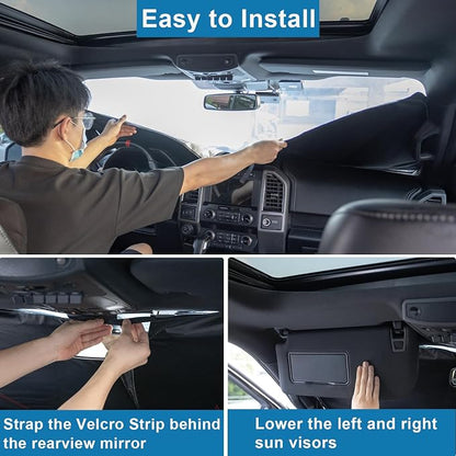 Premium Car Windshield Sun Shade for 2018-2022 Honda Accord Front Window Sun Visor Reflector 310T Thickened Blocks UV Rays Foldable Sunshade Car Interior Protection Accessories