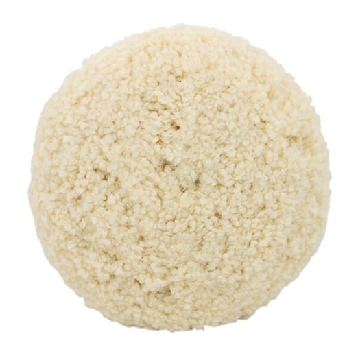 Woolous 7 Inch Wool Buffing Pads for Cars, Boats and Metal | 100% natural lambswool. Hook & loop backing. Ideal for buffing, cutting, compounding and polishing paint.
