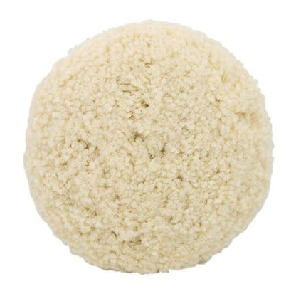 Woolous 7 Inch Wool Buffing Pads for Cars, Boats and Metal | 100% natural lambswool. Hook & loop backing. Ideal for buffing, cutting, compounding and polishing paint.