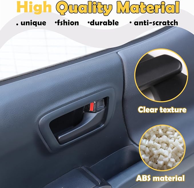 CHEAYAR Car Inner Door Handles Cover Trim Compatible with Toyota Tacoma 2016-2022, Auto Inner Door Handles Cover Interior Door Handles Protector Trim Decorate Covers Accessories (Matte Black)