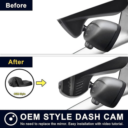 Mangoal Front 4K & Rear 1080p Dash Cam Custom for BMW X1 Gen2 F48/F49 2017 2018 2019 2020 2021 2022(Model B), sDrive28i xDrive28i, OEM Style, 2160P UHD Video, WiFi & APP, GPS, 128GB Card