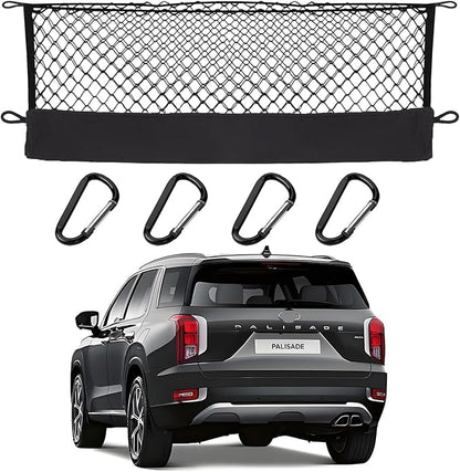 Envelope Style Cargo Net Compatible with Hyundai Palisade Upgraded New 2026 2025 2024 2023 2022 2021 2020 Trunk Car Rear Tailgate Touring Netting