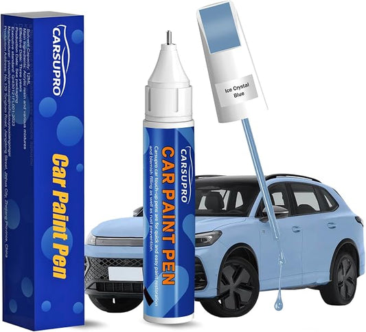 Blue Touch Up Paint for Cars,Car Paint Touch Up Pen for Deep Scratches,Car Scratch Repair Pen Auto Scratch Remover for Easy to Use and Fix(Ice Crystal Blue)