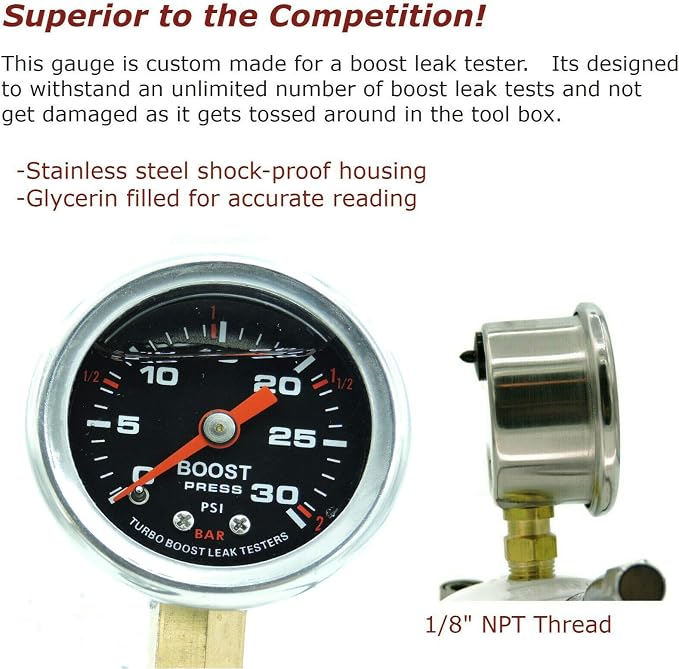 Medium Aluminum Boost Leak Testers (3.5" inch (89mm) Boost Leak Tester Kit)