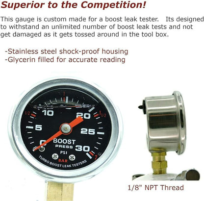 Medium Aluminum Boost Leak Testers (3.5" inch (89mm) Boost Leak Tester Kit)