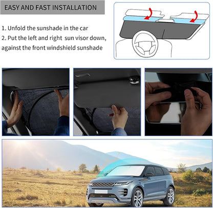 INSAUTO for Forester SUV Windshield Sun Shade Car Sunshades, Custom-fit 2019-2023 2024 Subaru Forester Windshield Cover Front Window Sun Visor Shield Keep Vehicle Cool Interior Accessories