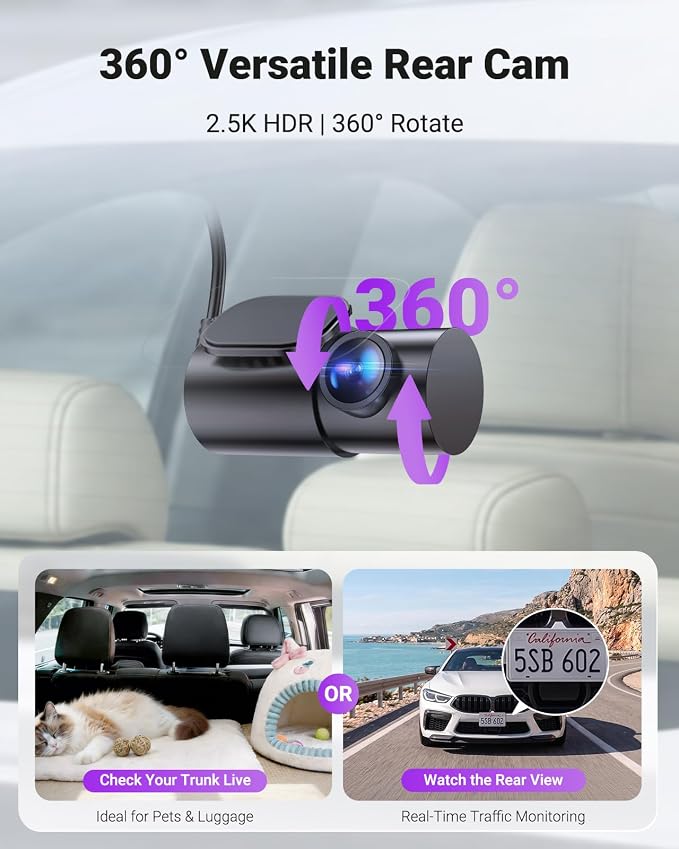 Vantrue S1 Pro Max Dash Cam 4K+2.5K Front and Rear, Dual STARVIS 2, Dual HDR, PlatePix Night Vision, 5GHz WiFi, GPS, Voice Control, 24/7 Parking Mode, 1TB Support (RC18)