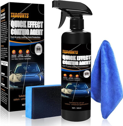 500ML Car Coating Spray-Quick Effect Coating Agent for Most Vehicle Finishes - Helps Refresh Exterior Gloss & Reduce Surface Buildup for Long-Lasting Polish Spray Wash