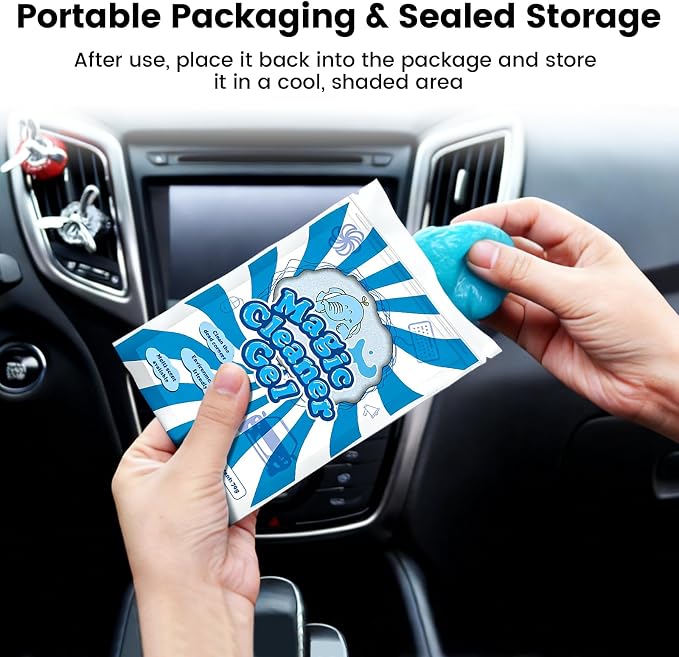 Car Cleaning Gel Car Cleaning Putty Car Putty Auto Detailing Tools Car Slime Cleaner Dust Cleaning Gel for Car Interior Cleaner Car Cleaning Supplies Cleaning Kit Car Accessories Blue