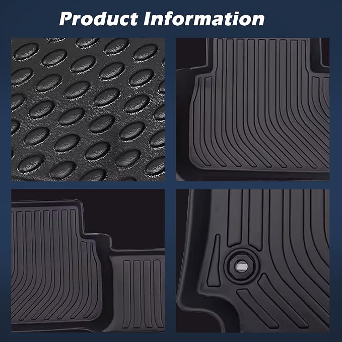 Floor Mats for 2016-2022 Honda HR-V,All-Weather TPE Rubber Car Floor Mats Custom Fit Full Set Includes 1st and 2nd Rows Maximum Coverage Anti-Slip 1st & 2nd Row Black (2016-2022 HR-V)