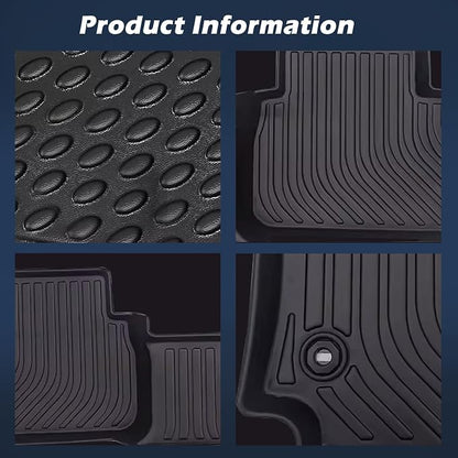 Floor Mats for 2016-2022 Honda HR-V,All-Weather TPE Rubber Car Floor Mats Custom Fit Full Set Includes 1st and 2nd Rows Maximum Coverage Anti-Slip 1st & 2nd Row Black (2016-2022 HR-V)