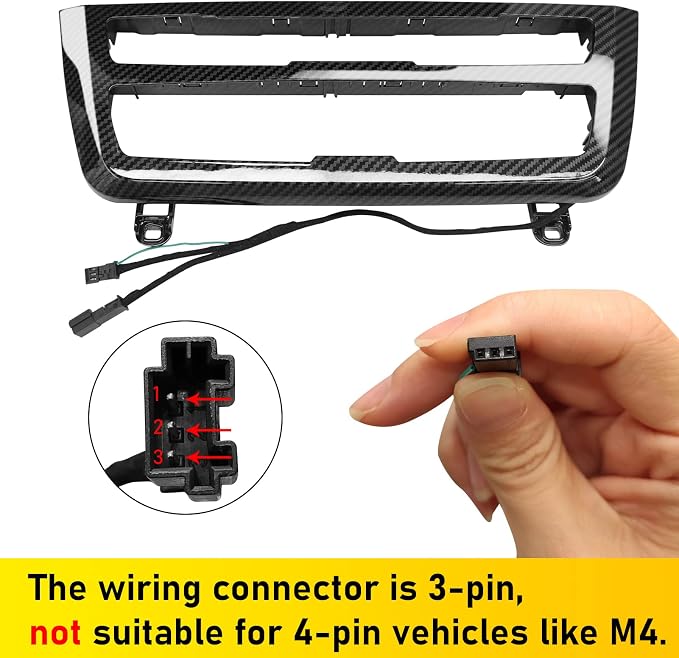 Jaronx Compatible with BMW LED Console Panel Ambient Light for 3 Series F30 F31 4 Series F32 F33, Radio AC Control Panel Ambient Lights Console Panel Replacement with Dual Color LED Ambient Lighting