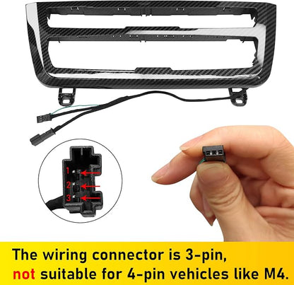 Jaronx Compatible with BMW LED Console Panel Ambient Light for 3 Series F30 F31 4 Series F32 F33, Radio AC Control Panel Ambient Lights Console Panel Replacement with Dual Color LED Ambient Lighting
