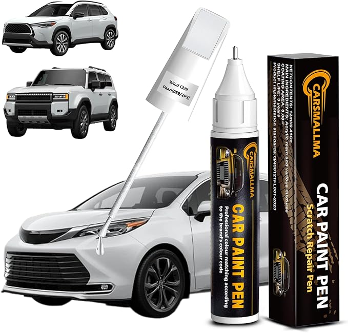 089/2PS Wind Chill Pearl Touch Up Paint for Toyota, Car Paint Scratch Repair Remover Pen Color Exact Match, Quick and Easy Fix Automotive Chips and Nicks Scuff