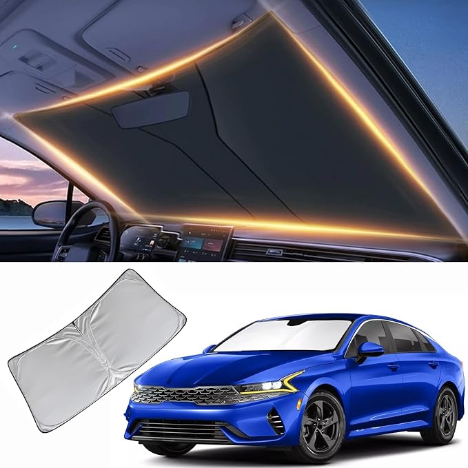 Windshield Sun Shade for Kia K5 Front Window Shades Cover for 2021-2025 K5 Windshield Sun Visor Protector Car Accessories
