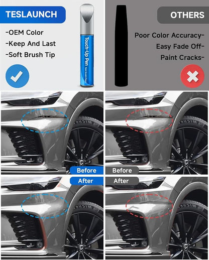 1J7 Atomic Silver Metallic Touch Up Paint Compatible with Lexus Exact Match Touch Up Paint Car Scratch Repair