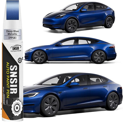Car Touch up Paint(Deep Blue Metallic(PPSB)) Compatible with Tesla Model Y/3/X/S, Car Paint Pen Scratch Repair Two-In-One Touch Up Paint, Premium Car Scratch Remover for Deep Scratches