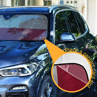 Texas Flag Vintage American Car Windshield Sun Shade Foldable UV Ray Sun Visor Protector Sunshade to Keep Your Vehicle Cool (55" x 27.6")