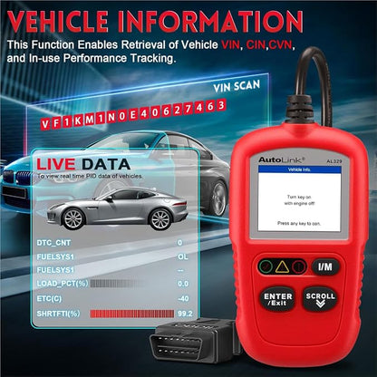Autel Autolink Al329(Upgraded AL319) Code Reader OBDII Scanner