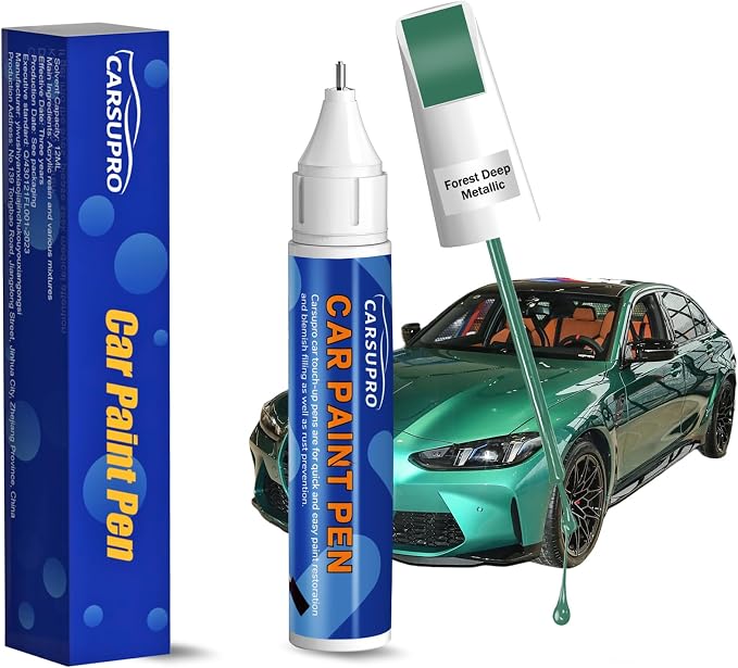 Green Touch Up Paint for Cars,Car Paint Touch Up Pen for Deep Scratches,Car Scratch Repair Pen Auto Scratch Remover for Easy to Use and Fix(Forest Deep Metallic)