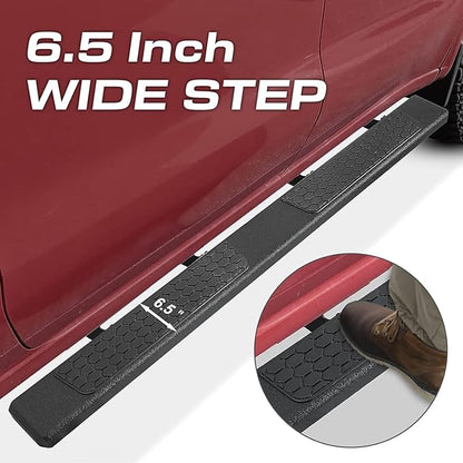 COMNOVA Side Steps Running Boards Compatible with 2019-2026 Chevy Silverado/Sierra 1500 Crew Cab & 2020-2026 Siverado/Sierra 2500HD 3500HD Crew Cab. 6.5 Inches Rock Sliders Truck Side Steps Step Bars.