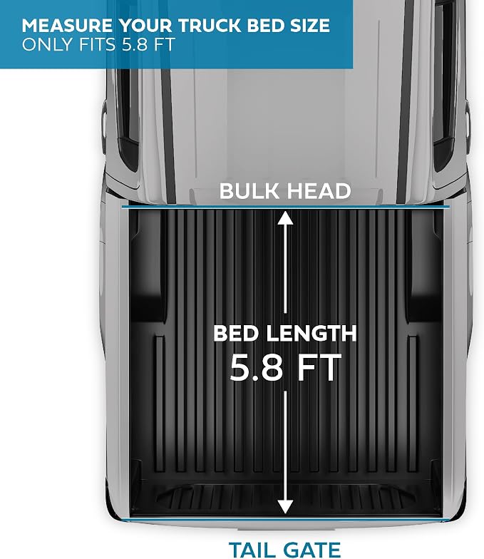 Truck Tonneau Cover for Chevy Silverado All Weather Soft Tri-Fold Truck Bed Cover for Chevrolet Silverado 1500 2019-2026 and GMC Sierra 1500 19-26 Short Bed 5.8 ft