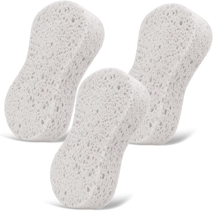 3PCS Car Wash Sponge, Heavy Duty Car Sponges for Washing, Car Accessories Large Sponges for Cleaning, Automotive Cleaning Supplies, Eco Friendly Sponge (7.68 x 3.74 x 1.38 Inch), White