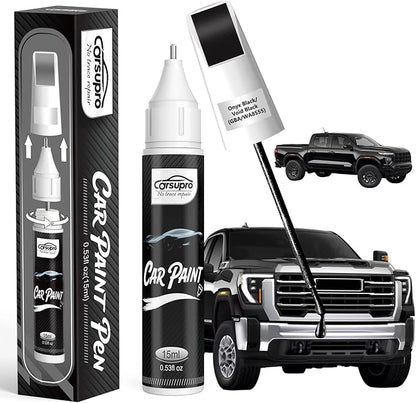 Onyx Black/Void Black(GBA/WA8555) for GMC Touch Up Paint Pen, 2 in 1 Car Scratch Remover with Pen Tip and Brush, Precise Color Match for Car Paint Scratch Repair, Quickly and Easily Fix Chips and Nicks