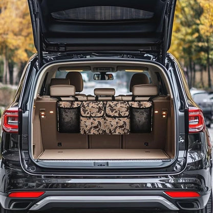 Duck Hunting Car Backseat Organizer Hanging Cars Storage Organizer with 4 Pocekts Space Saving Hanging Automotive Back Seat Organizers Storage Bag for Cars SUV Sedans