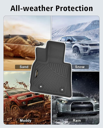Floor Mats Custom Fit for BMW X3 2025 2026 M50/30 xDrive Trunk Mat with Backrest Mat All Weather TPE Rubber Cargo Liner Anti-Slip Full Set for BMW X3 Accessories (Trunk Mat+Backrest Mats+Floor Mats)
