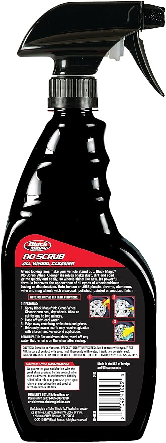 Black Magic 120218 No Scrub All Wheel Cleaner, 23 oz. (Pack of 2) - No Scrubbing Needed, Just Apply, Hose Off and Wipe for Clean Wheels Every Time