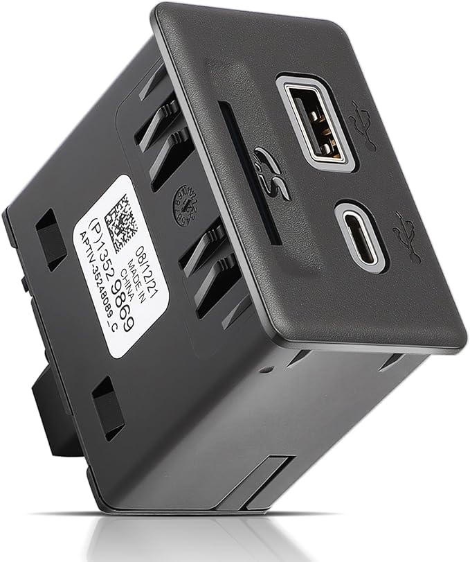 Console USB Port Replacement 13525431 Compatible with Chevy Silverado 1500 2019/Blazer 2019,3-Port USB Adapter Upgrade for GMC Sierra 1500 2019/ Acadia 2020,Replace 13529869