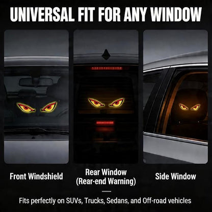 Solar Car LED Atmosphere Decoration Light,High-Brightness Demon Eye Styling Lamp,Universal Fit Automotive Accent Light with Smart Light Sensor and Suction Cup Mount for SUV Truck Sedan (1PCS, Y2)