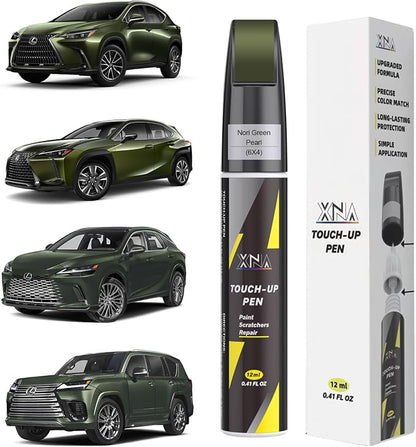 XNA Nori Green Pearl(6X4) for Lexus Touch Up Paint, Car Scratch Remover for Nicks and Chips Repair, 2-In-1 Quick & Easy Fix Car Scratch Repair Kit with Exact Color-Matched